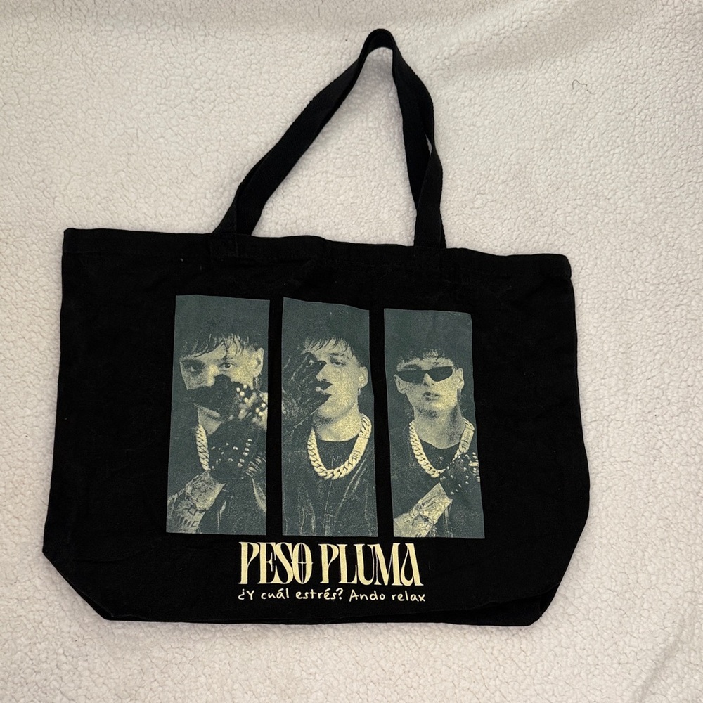 Black Graphic Tote Bag
